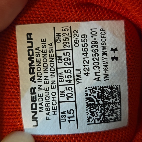 Lacrosse Cleats U Der Armour Command MC Mid Red & White Mens's 11.5 - Picture 10 of 11